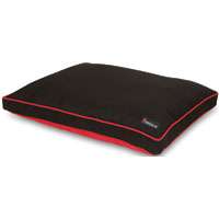 DOGZILLA 80381 Gusset Dog Bed, Fabric Cover, Black/Red