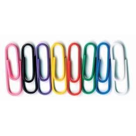 Vinyl-Coated Paper Clips, No. 1 Standard Size, Pack of 100