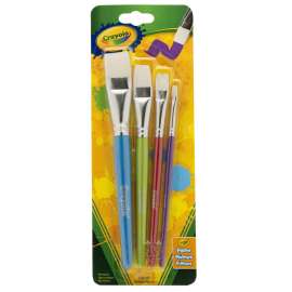 Crayola Big Paintbrush Set, Flat, Pack of 4