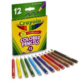 Crayola Short Colored Pencils, 12/Pack