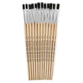 Brushes - Stubby - Easel - Flat - 1/4" - Natural B