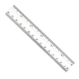 Clear Plastic 6" Ruler Inches/Metric