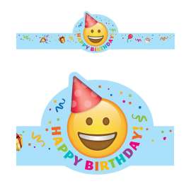 Emoji Fun Happy Birthday Crown, 30/Pack