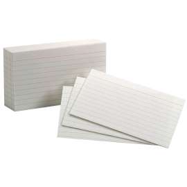 Oxford White Commercial Index Cards, 3" x 5", Ruled, 1000/pkg