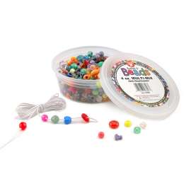 Bucket O Beads, Multi-Mix, Asstd Sizes, 4 oz