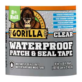 Gorilla 4 in. W X 8 ft. L Clear Waterproof Repair Tape