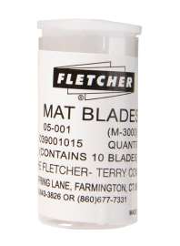 Fletcher-Terry Mat Cutting Steel Single Edge Replacement Blade .5 in. L 10 pc