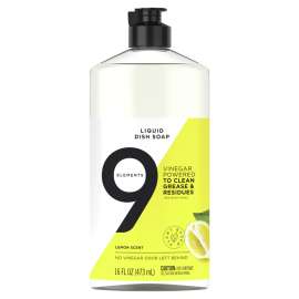 9 Elements Lemon Scent Liquid Dish Soap 16 oz 1 pk