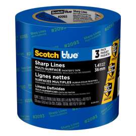 ScotchBlue   1.41 in. W X 60 yd L Blue Medium Strength Painter's Tape 3 pk