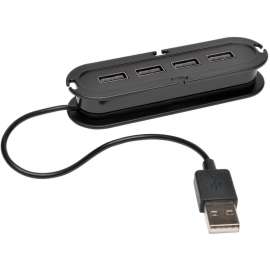 Tripp Lite 4-Port USB 2.0 Mobile Hi-Speed Ultra-Mini Hub w/ Power Adapter, USB, External, 4 USB Port(s)