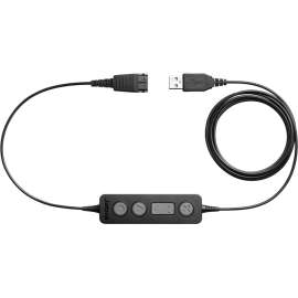 Jabra Link 260 USB adapter - Quick Disconnect/USB Control Cable for Headphone - First End: 1 x USB Type A - Male - Second End: 1 x Quick Disconnect - Male - Black