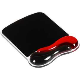 Kensington Duo Gel Mouse Pad Wrist Rest, Black, Red, Gel, Vinyl