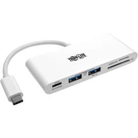 Tripp Lite 2-Port USB-C to USB-A Hub Micro SD & SD/MMC Reader & USB Charging, USB Type C, External, 2 USB Port(s), 2 USB 3.1 Port(s)