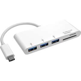 Tripp Lite 3-Port USB-C to USB-A 3x Hub Micro SD & SD/MMC Reader USB 3.1 Hub, USB Type C, External, 3 USB Port(s), 3 USB 3.1 Port(s)