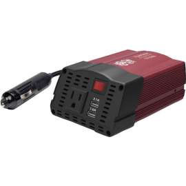 Tripp Lite 150W Compact Car Inverter 12V 120V 2-Port USB Charging 1 Outlet - Input Voltage: 12 V DC - Output Voltage: 5 V DC - Continuous Power: 150 W