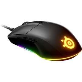 SteelSeries Rival 3 Wired Gaming Mouse, Optical, Cable, Black, USB