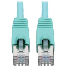 Tripp Lite Cat6a Ethernet Cable 10G STP Snagless Shielded PoE M/M Aqua 12ft - 12 ft Category 6a Network Cable for Network Device, Switch, Hub, Patch Panel, Router, Modem, VoIP Device, Surveillance Camera, Server, PoE-enabled Device - First End: 1 x