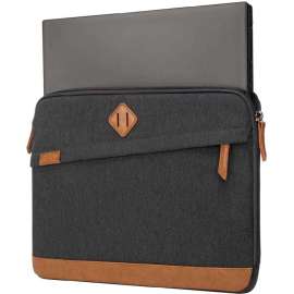 Targus Strata III TBS93004GL Carrying Case (Sleeve) for 14" Notebook, Gray, Brown, Scratch Resistant, Scuff Resistant, Leatherette Body, 10.2" Height x 0.8" Width x 14.2" Depth