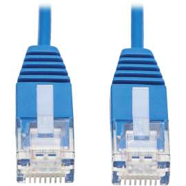 Tripp Lite Cat6 Gigabit Ethernet Cable Molded Ultra-Slim RJ45 M/M Blue 1ft - 1 ft Category 6 Network Cable for Network Device, Server, Switch, Router, Printer, Computer, Photocopier, Modem, Rack Equipment, Workstation, Patch Panel, ... - First End: