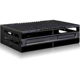 Cremax Icy Dock FlexiDOCK MB024SP-B Drive Enclosure 12Gb/s SAS, SATA/600, Serial ATA/600 Host Interface External, Black, Hot Swappable Bays, 4 x HDD Supported
