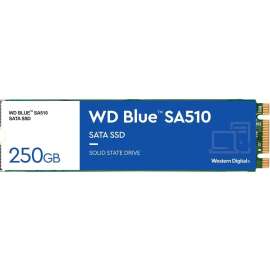 WD Blue SA510 WDS250G3B0B 250 GB Solid State Drive - M.2 2280 Internal - SATA (SATA/600) - Desktop PC Device Supported - 100 TB TBW - 555 MB/s Maximum Read Transfer Rate - 5 Year Warranty