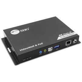 SIIG 4K 60Hz 18Gbps HDMI over IP Matrix - Encoder (TX) 394ft TAA Compliant - Transmits 4K@60Hz HDMI signal up to 394ft (120m) over a single Cat6/7 cable - DIP Switch - AV Over IP - PoE - One-to-One / One-to-Many / N to M Multi-casting - Up to 1023 t