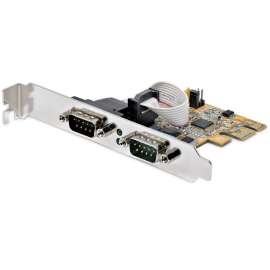 2-Port PCI Express Serial Card, Dual Port PCIe to RS232 (DB9) Serial Card, 16C1050 UART, COM Retention, Windows & Linux - Connect serial RS232 (DB9) devices with this PC Serial Card. Supports 16C1050 UART - PCI Express serial card with