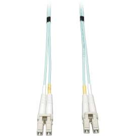 Tripp Lite 15M 10Gb Duplex Multimode 50/125 OM3 Fiber Cable LC/LC Aqua 50', LSZH Fiber Patch Cable, (LC/LC), Aqua, 15M (50-ft.)