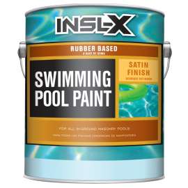 Insl-X Indoor and Outdoor Satin Aquamarine Synthetic Rubber Swimming Pool Paint 1 gal