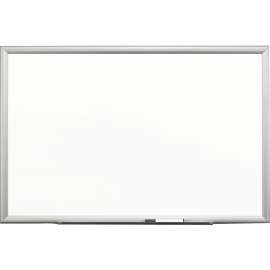 3M Premium Marker Board, 72" (6 ft) Width x 48" (4 ft) Height, White Porcelain Surface, Silver Aluminum Frame, Rectangle