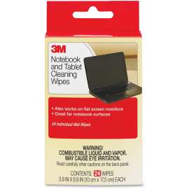 3M Notebook Screen Cleaning Wipes, 24 / Pack