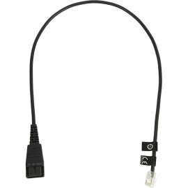 Jabra Unamplified Headset Cord - 1.64 ft Data Transfer Cable - First End: 1 x Quick Disconnect - Second End: 1 x 4-pin RJ-9 - Black