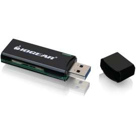 IOGEAR SuperSpeed USB 3.0 SD/Micro SD Card Reader / Writer, SD, SDXC, SDHC, microSD, microSDXC, microSDHC, MMCplus, Reduced Size MultiMediaCard (MMC), Microdrive, MultiMediaCard (MMC), MMCmobile, ..., USB 3.0External, 1 Pack