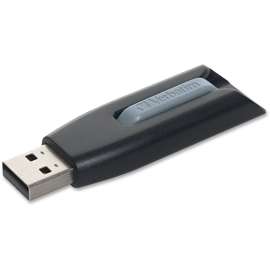 Verbatim 16GB Store 'n' Go V3 USB 3.2 Gen 1 Flash Drive, Gray, 16GB, Gray
