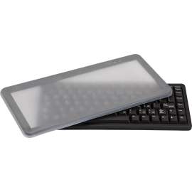 CHERRY EZCLEAN Wired Covered Cleanable Keyboard, Compact, Black, Removeable Easy to Clean Silicone Cover