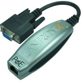 Lantronix Compact 1-Port Secure Serial (RS232) to IP Ethernet Device Server; Up to 256-bit AES encryption; Power Over Ethernet (PoE) 802.3AF - Secure; Integrated; Plug-and-play Serial (RS-232) to Ethernet Converter using Serial-over-IP technology; 1