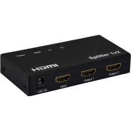 4XEM 2 Port HDMI Splitter & Signal Amplifier, 4XEM 1080p/3D 1 HDMI in 2 HDMI out video splitter and amplifier with LED indicators for connection and power