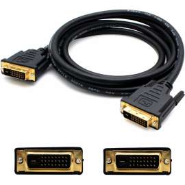 Addon 10ft DVI-D Dual Link (24+1 pin) Male to DVI-D Dual Link (24+1 pin) Male Black Cable For Resolution Up to 2560x1600 (WQXGA) - 100% compatible and guaranteed to work