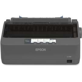 Epson LX-350 9-pin Dot Matrix Printer, Monochrome, Energy Star, Black, 80 Column