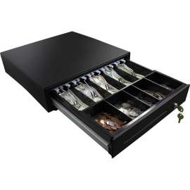 Adesso 16" POS Cash Drawer With Removable Cash Tray, 5 Bill, 8 Coin, 1 Media Slot, 3 Lock PositionSerial Port,