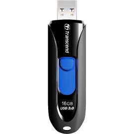 Transcend 16GB JetFlash 790 USB 3.0 Flash Drive, 16 GB, USB 3.0, Black, Blue