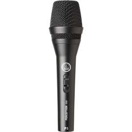 Harman AKG P5 S Wired Dynamic Microphone, Black, 40 Hz to 20 kHz, Super-cardioid, Shock Mount