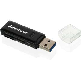 IOGEAR Compact USB 3.0 SDXC/MicroSDXC Card Reader/Writer, SD, SDHC, SDXC, MultiMediaCard (MMC), Micro Size MultiMediaCard (MMC), Reduced Size MultiMediaCard (MMC), miniSD, microSD, miniSDHC, microSDHC, microSDXC, ..., USB 3.0External, 1 Pack