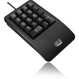 Adesso Antimicrobial Waterproof Numeric Keypad with Wrist Rest Support - Cable Connectivity - USB Interface - 18 Key - MAC - Windows, Mac OS - Membrane Keyswitch - Black