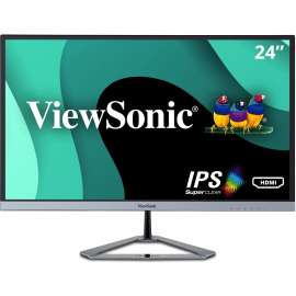 ViewSonic VX2476-SMHD 24 Inch 1080p Widescreen IPS Monitor with Ultra-Thin Bezels, HDMI and DisplayPort - VX2476-SMHD - 1080p Widescreen IPS Monitor with Ultra-Thin Bezels, HDMI and DisplayPort - 250 cd/m - 24"