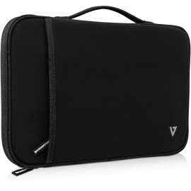 V7 CSE12HS-BLK-9N Carrying Case (Sleeve) for 12" MacBook Air, Black, Neoprene Exterior Material, Fleece Interior Material, Handle, Shoulder Strap
