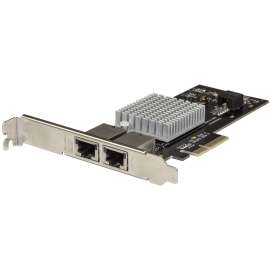 StarTech.com Dual Port 10G PCIe Network Adapter Card, Intel-X550AT 10GBASE-T PCI Express 10GbE Multi Gigabit Ethernet 5 Speed NIC 2port, PCIe Network Adapter Card Dual NIC ports Network Interface Card 2x 10 GbE RJ45 Ports, Intel X550AT Chip, 10GBASE-T / N