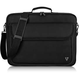 V7 Essential CCK16-BLK-3N Carrying Case (Briefcase) for 16.1" Notebook, Black, 600D Polyester Body, 210D Polyester Interior Material, Shoulder Strap