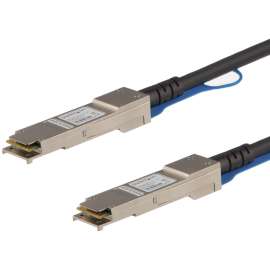 StarTech.com MSA Uncoded Compatible 5m 40G QSFP+ to QSFP+ Direct Attach Cable, 40 GbE QSFP+ Copper DAC 40 Gbps Low Power Passive Twinax, QSFP+ Direct-Attach Twinax cable complies w/ MSA industry standards, Copper Twinax Cable length: 5 m, Copper QSFP+ cab