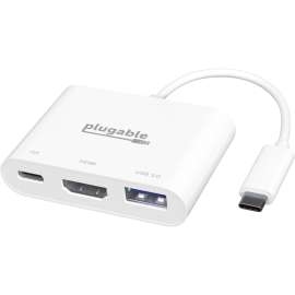 Plugable USB C Mini Dock with HDMI, USB 3.0 and Pass-Through Charging Compatible with 2018 iPad Pro, 2018 MacBook Air, Dell XPS 1315, Thunderbolt 3 and More - (Supports Resolutions up to 4K@30Hz), Driverless